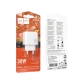 Мережевий зарядний пристрій HOCO CS55A Surplus PD30W+QC3.0 charger White