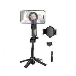 Селфі-монопод HOCO K27 Pro Magic mini live broadcast stand(pull clip+magnetic focusing version) Black