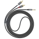 Аудіокабель HOCO UPA10 3.5mm male to double lotus RCA, TPE, 1.5m, Metal Gray