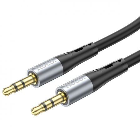 Аудіокабель HOCO UPA22 3.5mm male to 3.5mm male, silicone, 1m, Black