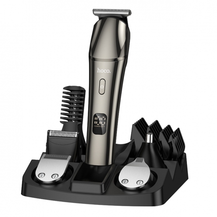 Машинка для стрижки HOCO HP26 600 mAh. IPX6. Multi-function electric clipper grooming set Metal Gray