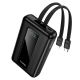 Зовнішній акумулятор HOCO J162A Full power 22.5W+PD20W fully compatible power bank with two cables(20000mAh) Black