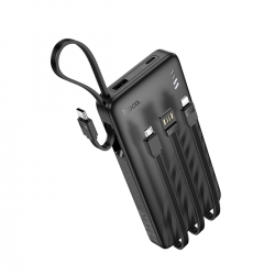Зовнішній акумулятор HOCO J146 Night tide power bank with 4 cables (10000mAh) Black