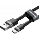 Кабель USB Type-C Baseus Сafule Cable USB For Type-C 2A 2M Gray+Black (CATKLF-CG1)