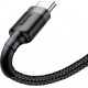 Кабель USB Type-C Baseus Сafule Cable USB For Type-C 2A 2M Gray+Black (CATKLF-CG1)
