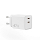 Мережевий зарядний пристрій WIWU Cube 67W 2C+A GaN Fast Charger Wi-G026 EU White