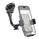 Автотримач для телефона HOCO H27 Rock push-type car holder(center console) Black gray