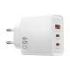 Мережевий зарядний пристрій WIWU 65W Essen GaN Fast Charger 1A+2C Wi-G005 EU White