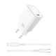 Мережевий зарядний пристрій з кабелем WIWU 20W Essen GaN Fast Charger+ Cable Combo Wi-G007 C-L EU White