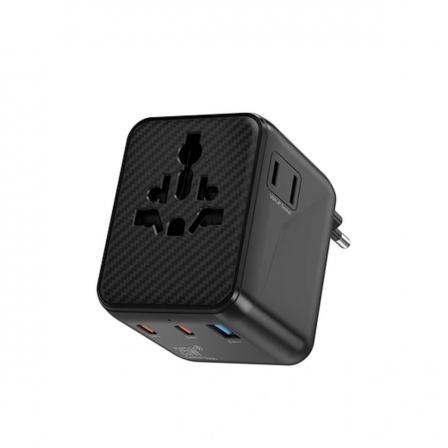 Мережевий фільтр WIWU 25W Warrior GaN Universal Adapter 2C1A Wi-UA011 Black