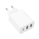 Мережевий зарядний пристрій BOROFONE BA105A Stellar three-port charger White