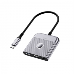 USB-Hub WIWU Traveling 3in1 USB C hub Wi-HB002 Gray