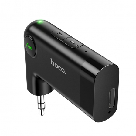 Bluetooth-ресивер HOCO E53 Dawn sound in-car AUX wireless receiver Black