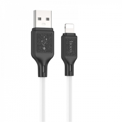 Кабель HOCO X90 Cool silicone charging data cable for iP White