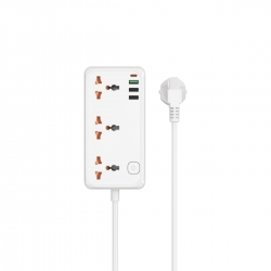 Мережевий подовжувач WIWU 30W Cube Multiple Function GaN Power Strip 1C3A+3 sockets Wi-S005 EU White