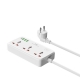Мережевий подовжувач WIWU 30W Cube Multiple Function GaN Power Strip 1C3A+3 sockets Wi-S005 EU White