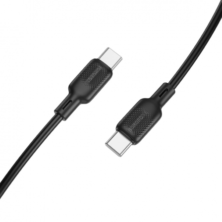 Кабель BOROFONE BX113 Lenny 60W silicone charging data cable C to C(L1M) Black