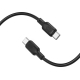 Кабель BOROFONE BX113 Lenny 60W silicone charging data cable C to C(L1M) Black