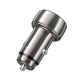 Автомобільний зарядний пристрій HOCO Z50 Leader 48W dual-port PD30W+QC3.0 car charger with digital display Metal Grey