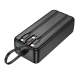 Зовнішній акумулятор HOCO J132B Sabio 22.5W+PD20W fully compatible power bank with 3 cables(30000mAh) Black