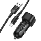 Автомобільний зарядний пристрій BOROFONE BZ34 Cloud single port QC3.0 car charger set(Type-C) Black
