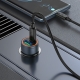 Автомобільний зарядний пристрій HOCO Z57A Glorious PD30W+QC3.0 car charger set(C to C) Metal Gray