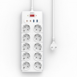 Мережевий подовжувач WIWU 14 in 1 20W GaN Power Strip 2C+2A+10AC Wi-S008 EU (2 m) White