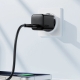 Мережевий зарядний пристрій з кабелем ACEFAST A117 PD20W mini GaN fast charger set(P16),black  Black