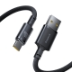 Кабель Baseus New Braided Fast Charging Cable USB-A to USB-C 100W/7.5W 1m Cosmic Black