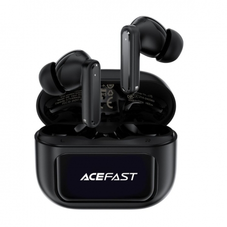Бездротові навушники TWS ACEFAST W6 smart screen,ENC, IPX4, Black