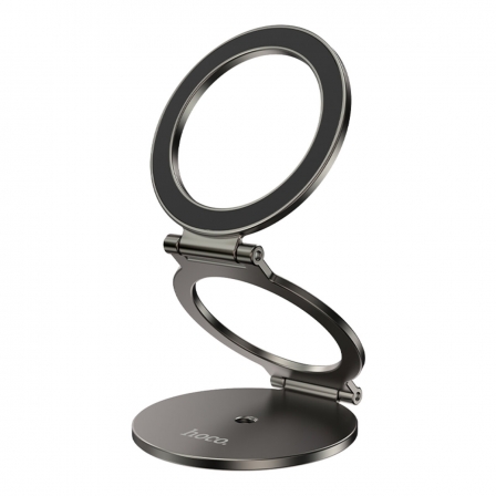 Автотримач для телефона HOCO H102 Whale magnetic ring holder(multi-scene) Metal Grey