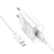 Мережевий зарядний пристрій з кабелем HOCO C109A(10.5W) Fighter single port charger set(Micro) White