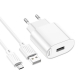 Мережевий зарядний пристрій з кабелем HOCO C109A(10.5W) Fighter single port charger set(Micro) White
