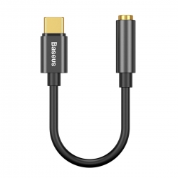 Кабель-перехiдник Baseus Type-C Male to 3.5mm Female Adapter L54 Black