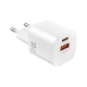 Мережевий зарядний пристрій WIWU 33W Cube GaN Fast Charger A+C Wi-G017 EU White