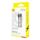 Кабель Baseus Dura Series Fast Charging Cable USB to iP 2.4A 1m Gold+Black