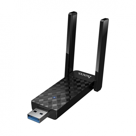 Антена Wi-Fi HOCO HI34 WiFi6 USB external dual antenna wireless network card Black