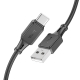 Кабель HOCO X101 Assistant silicone charging data cable Type-C Black