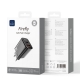Мережевий зарядний пристрій WIWU 20W Firefly GaN Fast Charger 1A+1C with digital display Wi-G009 EU Black