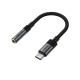 Аудіокабель ACEFAST J12 Type-C to 3.5mm female, nylon braid, 0,15m, Black