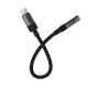 Аудіокабель ACEFAST J12 Type-C to 3.5mm female, nylon braid, 0,15m, Black