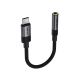 Аудіокабель ACEFAST J12 Type-C to 3.5mm female, nylon braid, 0,15m, Black