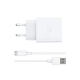 Мережевий зарядний пристрій з кабелем WIWU 2.4A Essen GaN Fast Charger Combo with A-M cable Wi-G023 A-M EU White