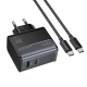 Зарядний пристрій HOCO 45W  CS74A 1Type-C + 1USB Black