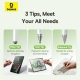 Стилус Baseus Smooth Writing III 3-in-1 Passive Stylus Non-magnetic Version Moon White
