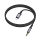 Аудіокабель BOROFONE BL24 iP to 3.5mm male, nylon braid, 1m, Metal Grey