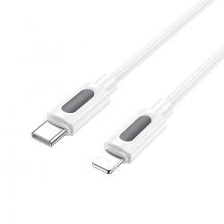 Кабель BOROFONE BX114 Structure PD silicone charging data cable iP White