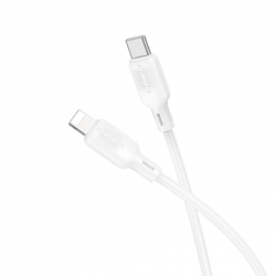 Кабель BOROFONE BX113 Lenny PD silicone charging data cable iP (L1M) White