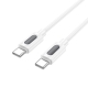 Кабель BOROFONE BX114 Structure 60W silicone charging data cable C to C White