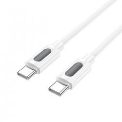 Кабель BOROFONE BX114 Structure 60W silicone charging data cable C to C White